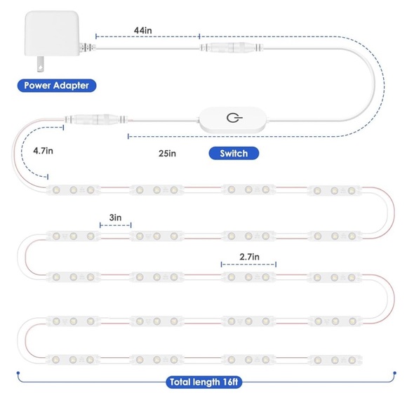 LED Vanity Mirror Light Kit - Picture 4 of 7